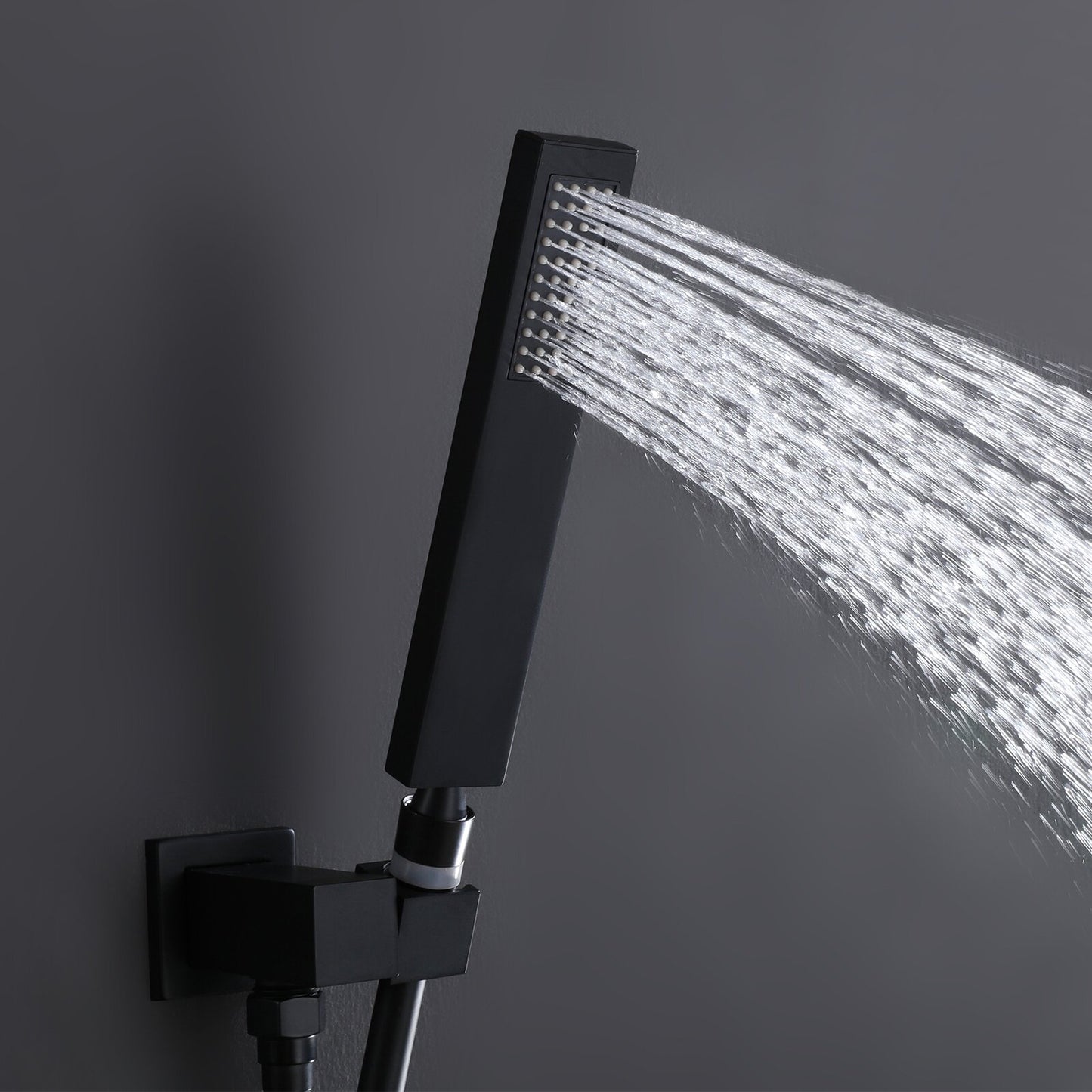 Latofy Thermostatic 2 Spray Shower & Tub Combo System in Matte Black