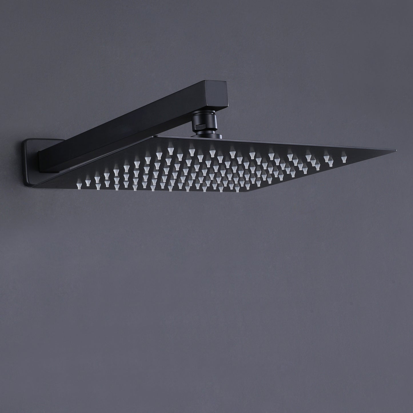 Masa Wall Mounted 10 In. Rainfall Shower System in Matte Black
