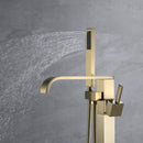 Tozti Freestanding Tub Faucet with Handheld Shower in Brushed Gold