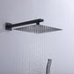 Yozty Wall Mounted 10 In  Shower System with Tub Faucet in Matte Black