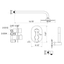 Gero 10 In 2-Spray Shower System with Handheld Shower in Matte Black