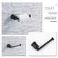 Posca Wall Mounted Matte Black Bathroom Hardware 4-Piece Set