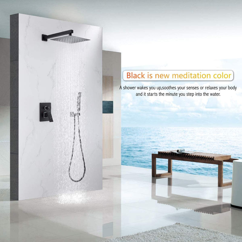 Smoell Pressure Balanced 10 In Shower System with Handshower in Brushed Gold