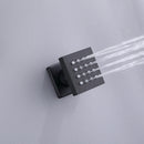 Eocony 10 In Wall Mounted Luxury Pressure Balanced Shower System with 4 Body Jets in Matte Black