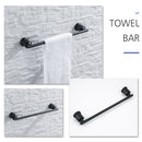 Posca Wall Mounted Matte Black Bathroom Hardware 4-Piece Set