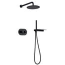 Omni Concealed Thermostatic 8 In Shower System with  Handshower in Matte Black
