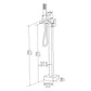 Tozti Freestanding Tub Faucet with Handheld Shower in Brushed Gold