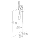 Tozti Freestanding Tub Faucet with Handheld Shower in Brushed Gold