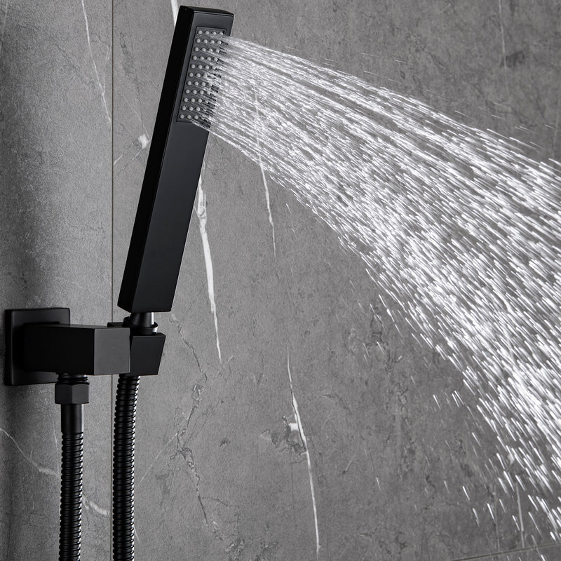 Hogesa Wall Mounted 10 In Rain Shower with handheld Concealed Valve