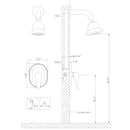 Multi-Function Fixed Single Handle Shower Faucet Head