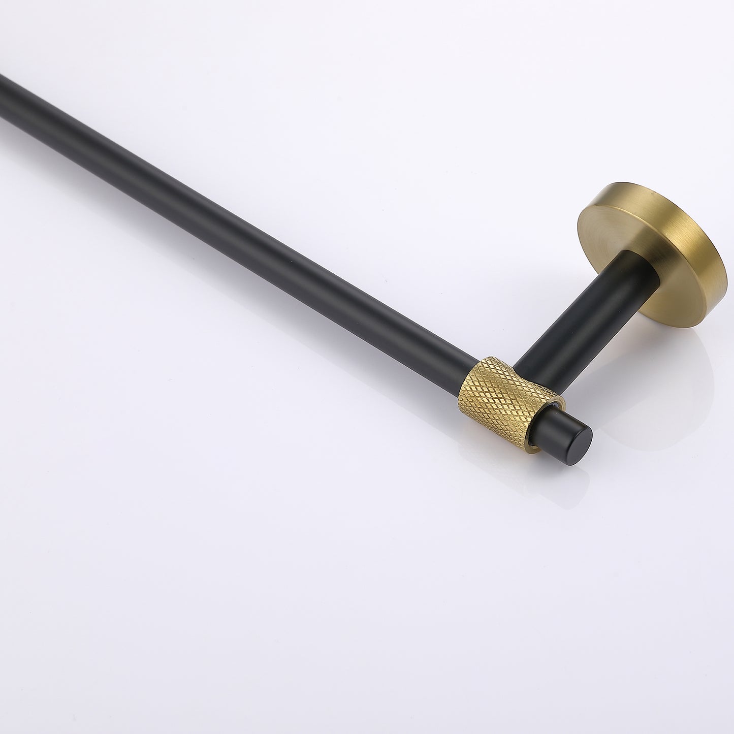 Thyme Black and Gold Modern Bathroom Hardware 4-Piece Set