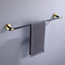Thyme Black and Gold Modern Bathroom Hardware 4-Piece Set
