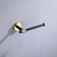 Thyme Black and Gold Modern Bathroom Hardware 4-Piece Set
