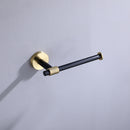 Thyme Black and Gold Modern Bathroom Hardware 4-Piece Set