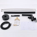 Simmit Dual Handle Freestanding Tub Faucet with Handheld in Matte Black