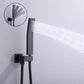 Eocony 10 In Wall Mounted Luxury Pressure Balanced Shower System with 4 Body Jets in Matte Black