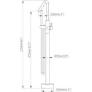 Odda Floor Mounted Freestanding Bathtub Faucet With High-Arc Spout