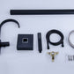 Axen Freestanding Gooseneck Tub Faucet with Handshower in Matte Black