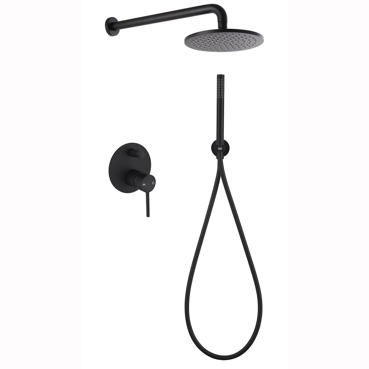Jadi Modern 10 In Shower System with Handshower in Brushed Gold