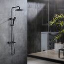Deng 2 Function Thermostatic Exposed Shower with Handshower in Matte Black