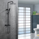 Deng 2 Function Thermostatic Exposed Shower with Handshower in Matte Black