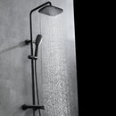 Deng 2 Function Thermostatic Exposed Shower with Handshower in Matte Black