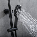 Deng 2 Function Thermostatic Exposed Shower with Handshower in Matte Black