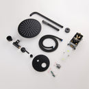 Wellcho Pressure Balanced 10 In Shower System with Handshower in Matte Black