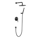 Wellcho Pressure Balanced 10 In Shower System with Handshower in Matte Black