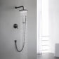 Wellcho Pressure Balanced 10 In Shower System with Handshower in Matte Black