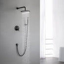Wellcho Pressure Balanced 10 In Shower System with Handshower in Matte Black
