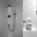 Wellcho Pressure Balanced 10 In Shower System with Handshower in Matte Black