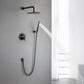 Wellcho Pressure Balanced 10 In Shower System with Handshower in Matte Black
