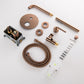 Fila Wall Mounted Tub Faucet with Handheld Shower in Rose Gold