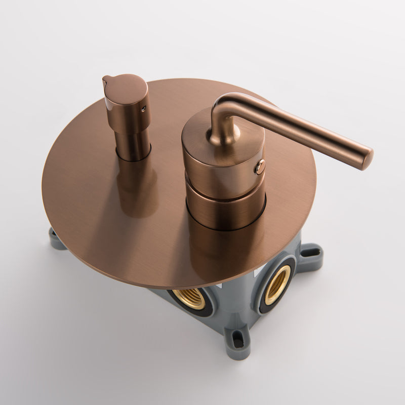 Fila Wall Mounted Tub Faucet with Handheld Shower in Rose Gold