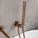 Fila Wall Mounted Tub Faucet with Handheld Shower in Rose Gold