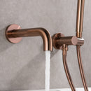 Fila Wall Mounted Tub Faucet with Handheld Shower in Rose Gold