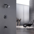 Fenty Classic Single Handle 5-Spray Shower and Tub Faucet in Matte Black