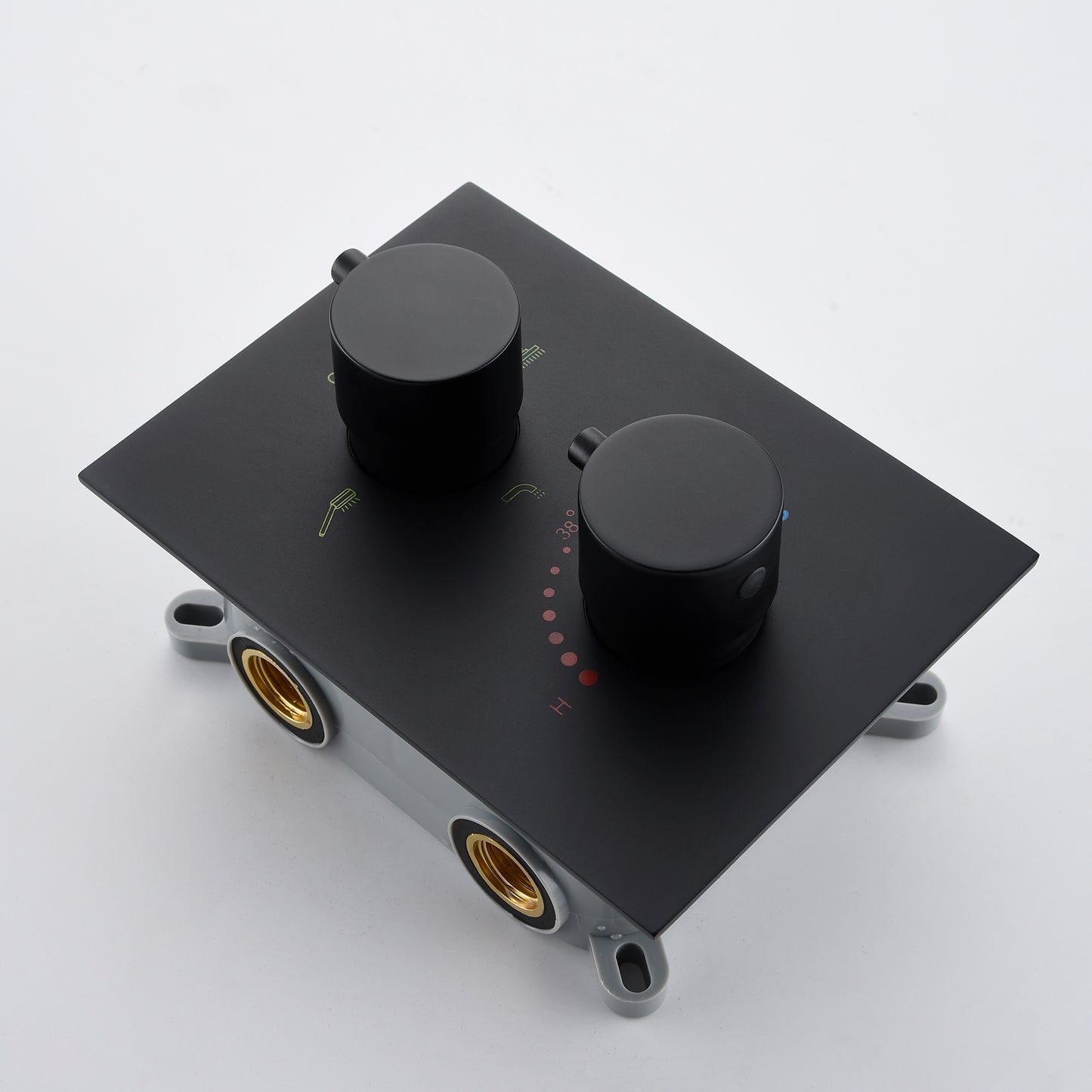 Jozz Thermostatic 10 In Shower System Handheldshower in Matte Black