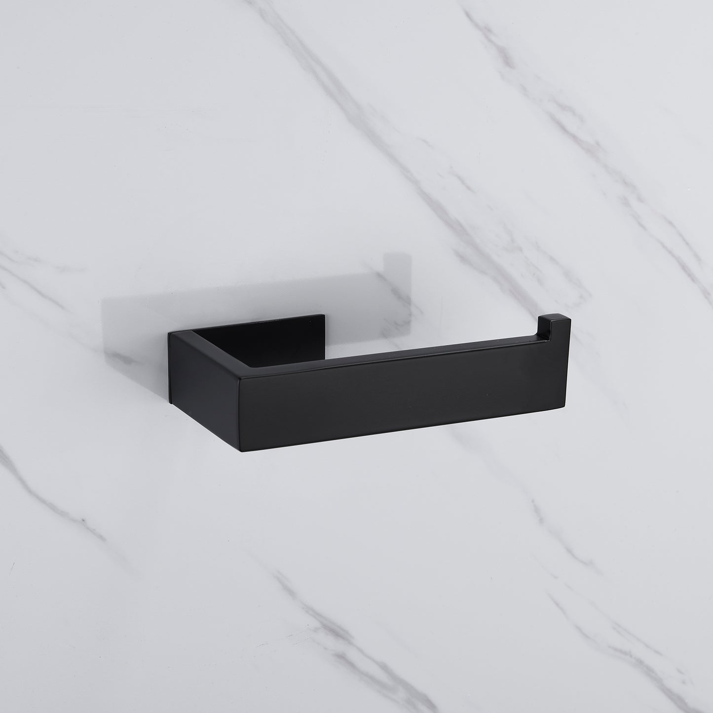 Pisu Matte Black Wall Mounted 4-Piece Bathroom Hardware Set