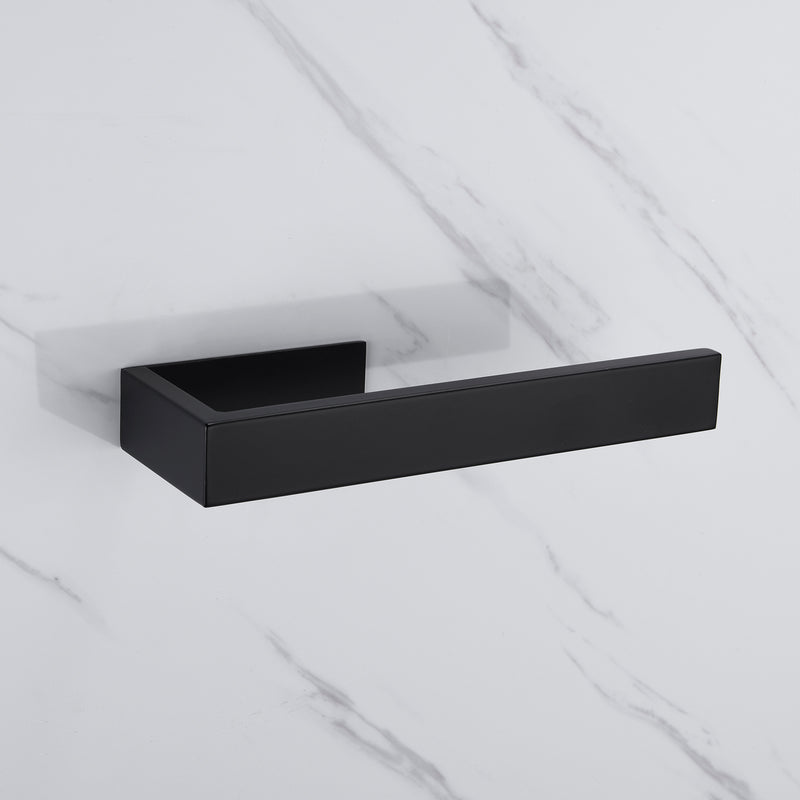 Pisu Matte Black Wall Mounted 4-Piece Bathroom Hardware Set
