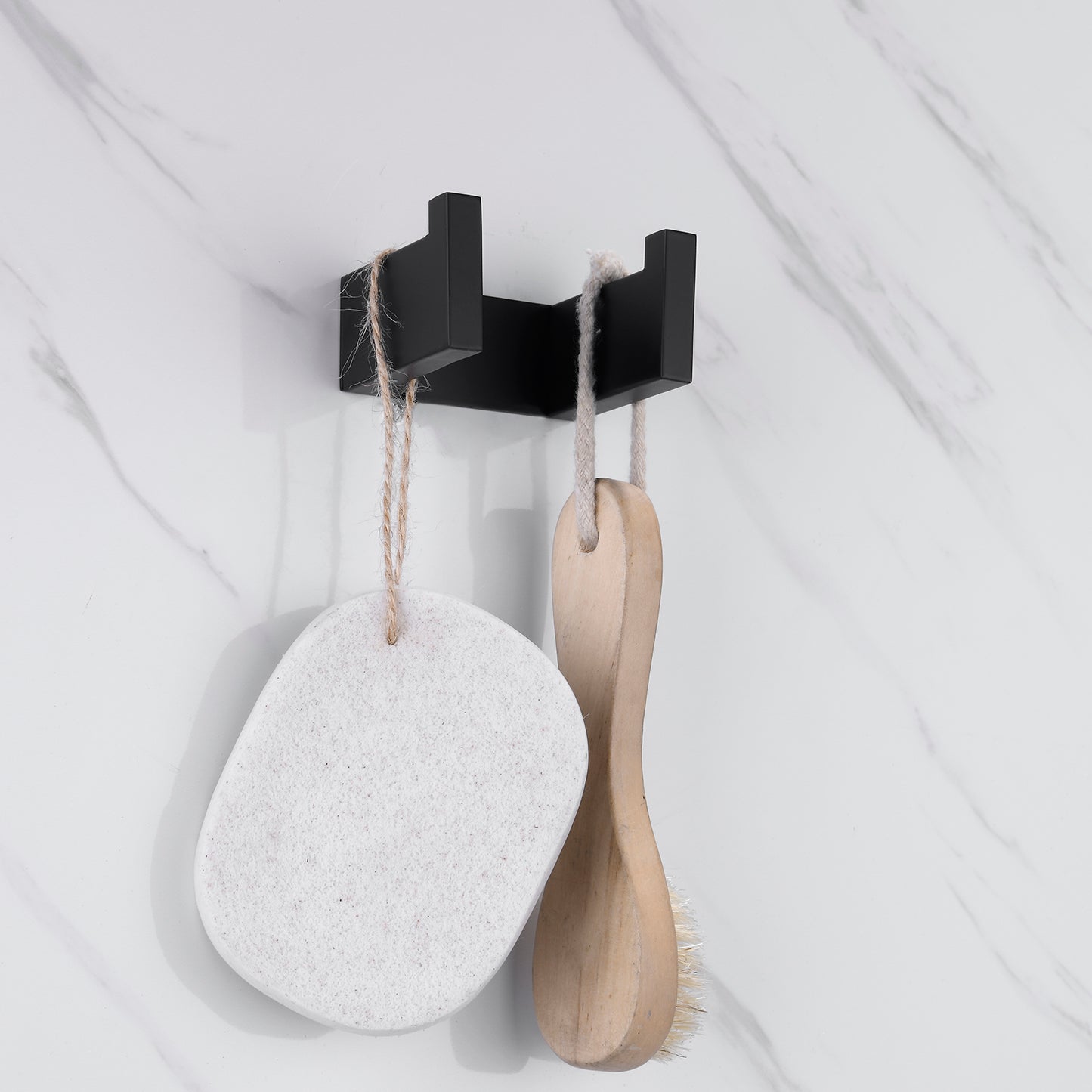 Pisu Matte Black Wall Mounted 4-Piece Bathroom Hardware Set