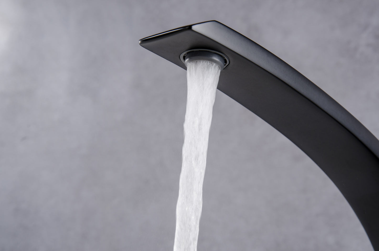 Peetys Deck Mounted Basin Single Handle Matte Black Bathroom Faucet