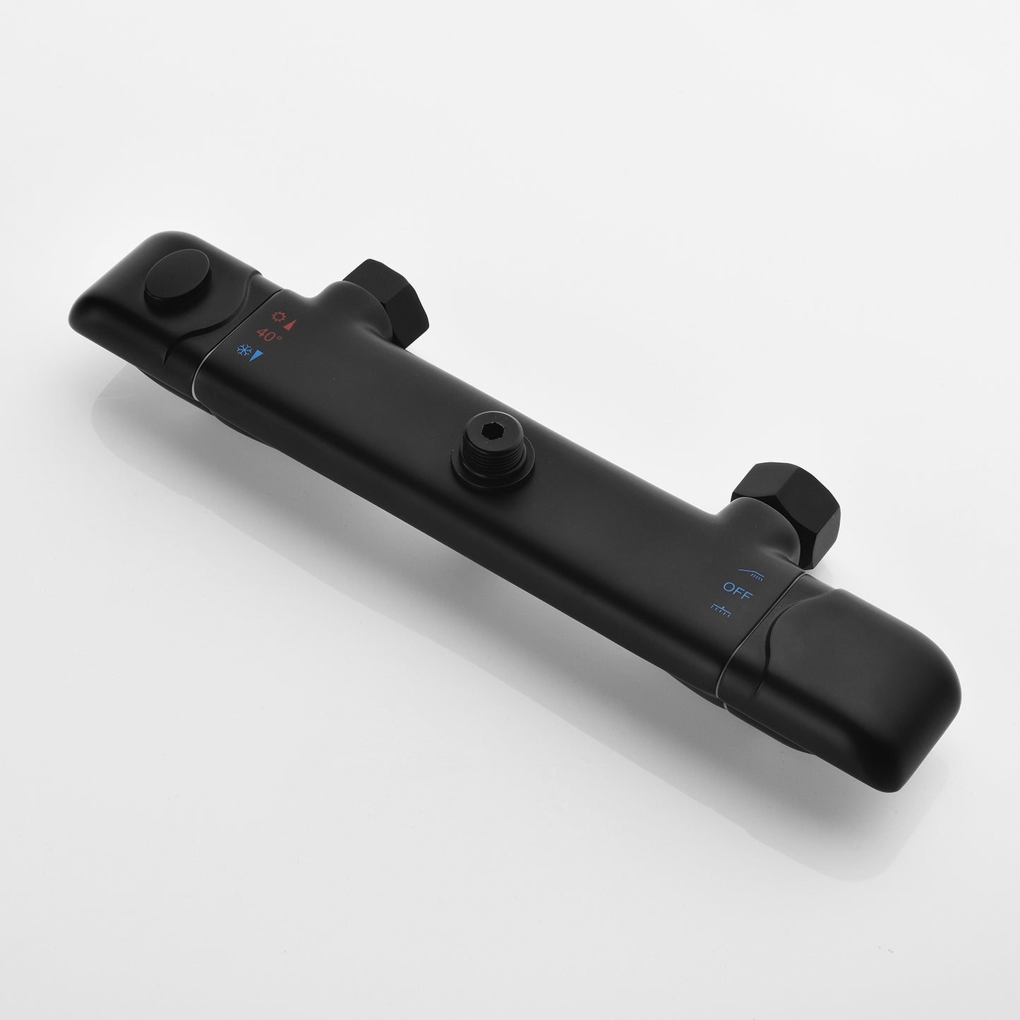 Deng 2 Function Thermostatic Exposed Shower with Handshower in Matte Black