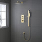 Vionel 10 In Thermostatic Shower System Handshower in Brushed Gold
