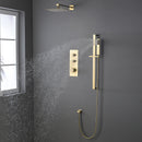 Vionel 10 In Thermostatic Shower System Handshower in Brushed Gold