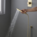 Vionel 10 In Thermostatic Shower System Handshower in Brushed Gold