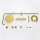 Ortoly Pressure Balanced Shower System with Handshower in Brushed Gold