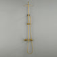 Ortoly Pressure Balanced Shower System with Handshower in Brushed Gold