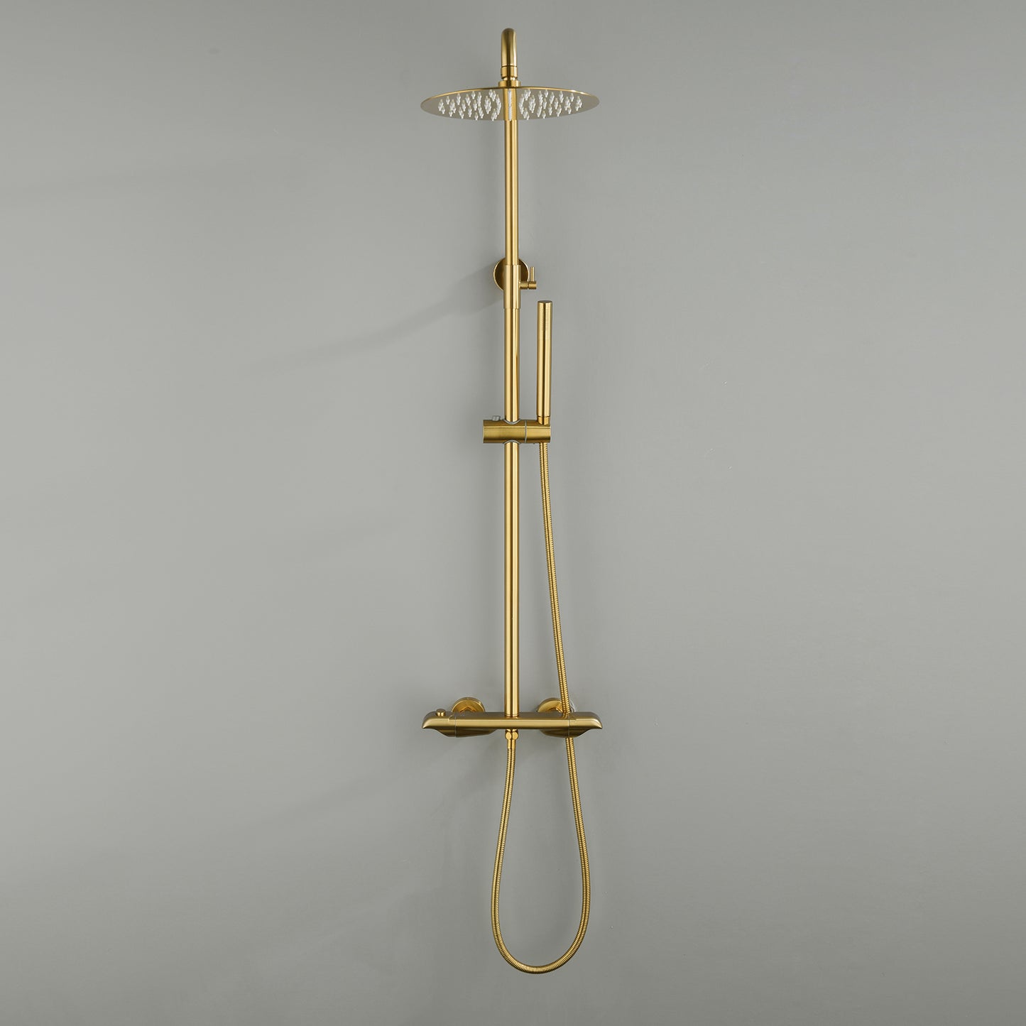 Ortoly Pressure Balanced Shower System with Handshower in Brushed Gold